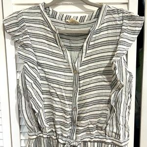 Striped Ruffle Romper